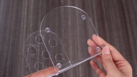 2 Pcs 6 Hole Acrylic Salon Shear Holder Clear Acrylic Scissors Holder Rack Shear Organizer Hairdresser Combs Clips Storage Container for Barber Shop Hair Stylist Groomers Office Home