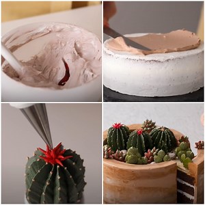 This is how a cactus cake is done realistically! | MetDaan
