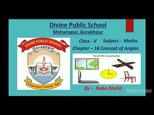 Class V Maths chapter- 18 Concept of Angles 📐