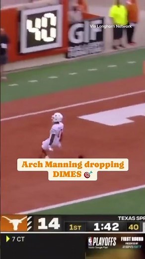 Former 5⭐️ Arch Manning showed off at the Texas spring game 🎯 #shorts