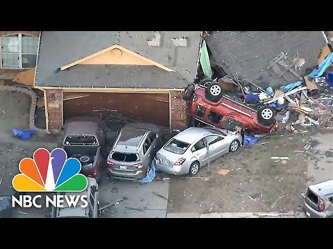 Watch: Aerial footage shows Oklahoma tornado damage