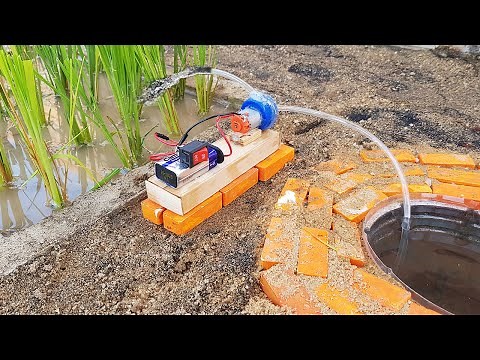 How To Make Mini Water Pump Supply Rice Farm - DIY Mini Science Project