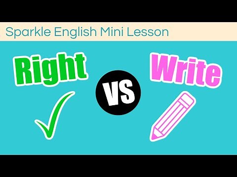 Right or Write - What is the Meaning? | Commonly Confused Words in English | Homophones ESL Lesson