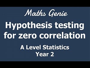 Hypothesis testing for zero correlation