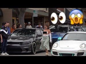 CRAZY GIRL FLASHES ‪@DailyDrivenExotics‬ MONTEREY CAR WEEK 2022!!