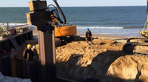 26K views · 307 reactions | Erosion Control Project along the beach with Steel Sheet Pile. Whatever the application is, JK STEEL will help you with piling for permanent or temporary applications. Public Projects and Private Jobs, we’re ready for your inquiries. Hot Rolled – Cold Formed – Domestic Pile – Pipes – H-piling – Structural Steel and more. #Pilebuck #JKSteel #Steel | Pile Buck Magazine | Facebook
