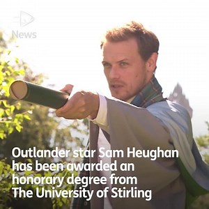 Scottish superstar Sam Heughan has received an honorary degree from the University of Stirling - the same campus where scenes of Outlander were filmed: https://bit.ly/2FAEQnI | STV News