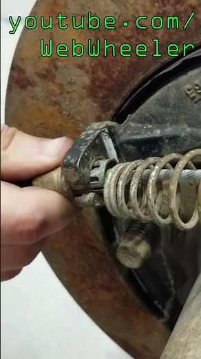 Easy E-brake cable removal #autorepair #mechanic #howto #diy #tools #tips #hack #superduty #brakes