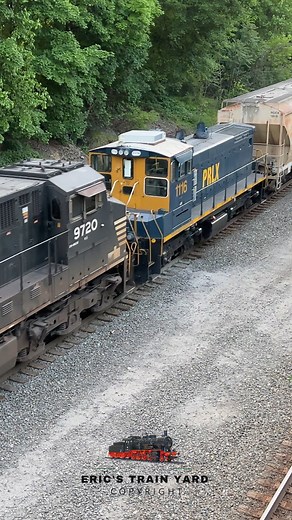 Norfolk Southern Escorting the PRLX 1116 Switcher Engine. #reels #trains #viral | Eric’s Train Yard