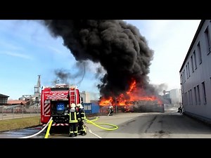 Brand im Hafen von Straubing