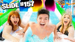 Riding EVERY Slide in a WATER PARK for $1,000 Challenge! | Preston Tv