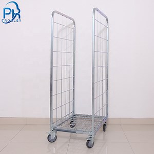 [Hot Item] Warehouse Logistics Cages Supermarket Roll Containers Folding Mesh Warehouse Cart
