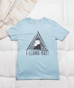 I-LLama-Nati Unisex Tee, Funny Emperor's New Groove Llama Disney Shirt, Alpaca Gift Top, Conspiracy Theory T-Shirt, Cartoon Movie Tee,