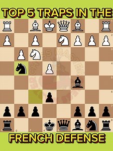 4.9K views · 222 reactions | TOP 5 TRAPS IN THE FRENCH DEFENSE ♟️ #chessmaster | Chess Master | Facebook