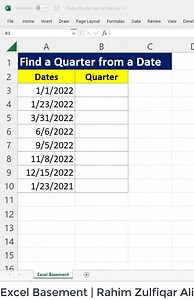 31K views · 339 reactions | How to Find a Quarter from a Date in Microsoft Excel | Excel Basement | Facebook