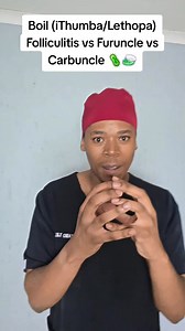 What is a boil skin infection? 🦠 (Difference between Folliculitis, Furnuncle & Carbuncle) Disclaimer: ​"All posts and opinions are strictly my own and do not reflect the views of my employer or any affiliated health establishment. Content is for general educational purposes only and is not a substitute for professional medical advice, diagnosis, or treatment. Please consult your personal healthcare provider for specific medical concerns." #kamotjelele #boil #folliculitis #furnuncle #carbuncle |