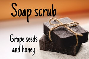 Grape Seed Scrub Soap: Handmade Vegan Soap With Honey - Etsy UK