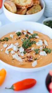 Use up that leftover can of pumpkin puree with @frenchkiss.cook 's Pumpkin Whipped Feta Dip Recipe! Get the full recipe at www.frenchkisscook.com, so you too can serve this delicious appetizer recipe with crostinis and sliced apples as a comfort snack! #easyrecipes #whippedfeta #pumpkinspice #pumpkinpuree #appetizers #snacktime | French Kiss Cook