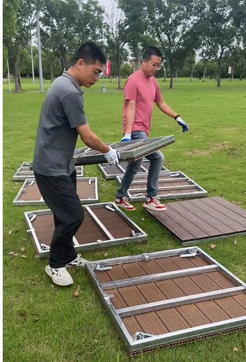 Adjustable Height-Balanced Deck Flooring System — Installs in 1 Minute