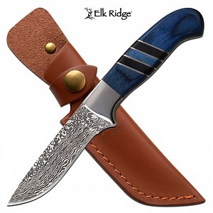 Elk Ridge Blue Striped Knife - Powa Beam