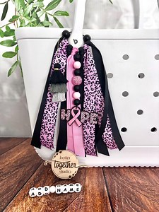 Breast Cancer Awareness Bag Tassel | Breast Cancer Awareness Bag Charm | Breast Cancer Bag Tassel | Breast Cancer Accessory | Customizable - Etsy Canada