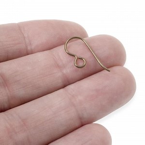 10 Pack Antique Brass Niobium Ear Wires, Hypoallergenic Earring Hooks, Sensitive Ears, USA Made - Etsy