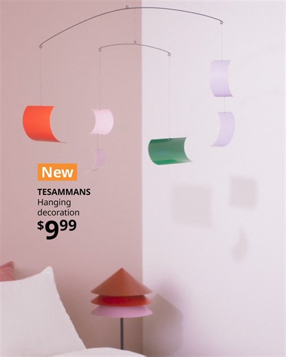 48K views · 71 reactions | Stop scrolling, take a break. This beautiful hanging decoration is your very own piece of soothing sculptural art, inviting you to pause, gaze and daydream for a moment. Or two. Or… Keep the moment going with the TESAMMANS collection, a colorful collaboration with design duo Raw Color available online and in stores now. https://bit.ly/3xBcUOh | IKEA | Facebook