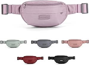 Multi-color Fanny Packs for Women Fashionable Belt Bag Waist Bag Phone Belt Running Bag Womens Crossbody Water Resistant Hiking Running Walking Bag Waterproof Designer Fanny Pack for Men Purple