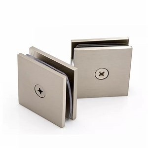 [Hot Item] Single Hole Shower Door Screen Glass Clip Clamp Holder Bathroom Tempered Glass Clip Corner Fittings Sample Customization