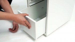 DNYSYSJ Metal File Storage Cabinet, Storage Cabinet with 5 Drawers, 5-Drawer Storage Cabinet with Wheels for Home Office (Beige)