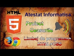Proiect HTML+CSS- Ceasurile - Atestat Informatica Html -Site in HTML+CSS Foarte Simplu
