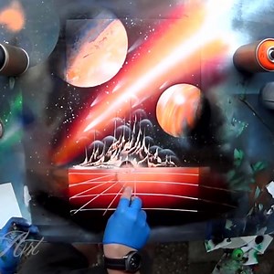 This meteor shower spray paint art is f*cking epic! 👌 | UNILAD