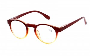 [Hot Item] Round Keyhole Gradient Color Nose Bridge Spring Hinge Women Wholesale Reading Glasses