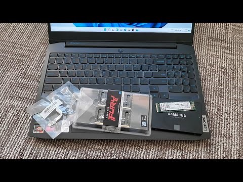 How to upgrade the RAM (memory) and SSD (storage) on a Lenovo Gaming IdeaPad 3 laptop - full details