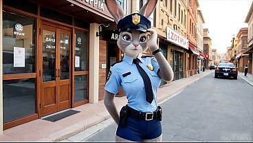 Furry Zootopia: Judy Hopps and Nick Wilde - Cunning Fox Fucks Bunny after work