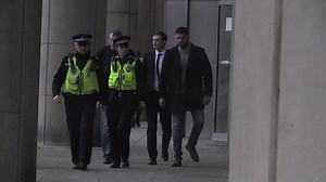Adam Johnson leaving court, 1\/3\/2016