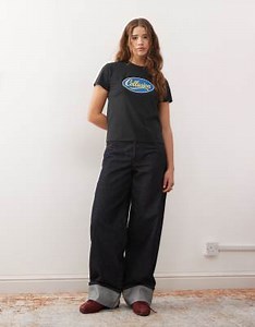 Collusion - T-shirt ringer ajusté à logo graphique - Bleu  | ASOS