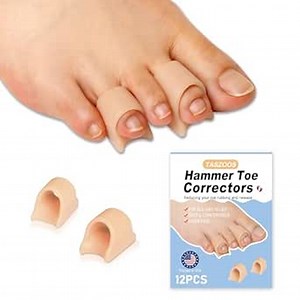 Amazon.com: TASZOOS Hammer Toe Straightener Corrector - Gel Toe Splint(12pcs, Nude) Relief for Bunion, Crooked, Hammer, Claw, Medium Size : Health & Household