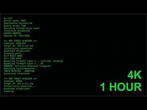 Hacker Terminal Screen 4K - 1 HOUR Fake Hacking Simulation (Prank / Screensaver)