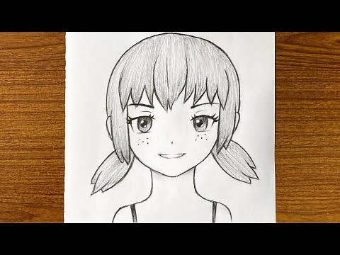 How to draw an anime character girl step by step easy / Easy anime drawing /Anime girl face tutorial