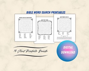 Bible Word Search Puzzles: Printable Activity for Teens & Adults (PDF) - Etsy Australia