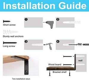 [Hot Item] Shelf Bracket Wall Shelf Brackets Floating Metal Shelves Wood Support Decorative Rack
