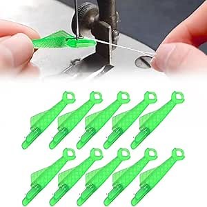 Fish Mouth Sewing Machine Needle Threader, Fish Type Sewing Threaders for Hand and Machine Sewing, Easy Selfthread Needle Threaders Tool for Large and Small Needle Eyes (10)