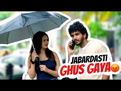 Hum Tum aur Ek Umbrella☔️ | Story begins with 1 Umbrella⛱️ | Jabardasti Ghus gaya😡 | Oye its Uncut |