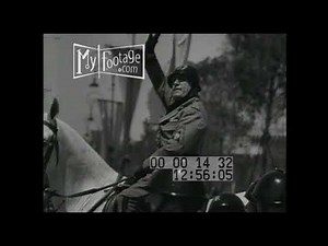 1936 Benito Mussolini Horseback Military Parade