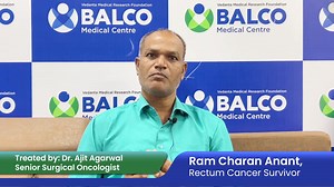 Mr. Ramcharan Anant came to BALCO Medical Centre after being diagnosed with cancer in the lower rectum. His treatment began with chemotherapy and radiation. Given the tumor's proximity to the anal opening, surgery involved the complete removal of the rectum and anal canal, with a stoma constructed on his abdominal wall. Initially, Mr. Anant was anxious about the procedure, but after thorough counseling, he agreed to move forward with the surgery. Now, two and a half years post-surgery, he contin