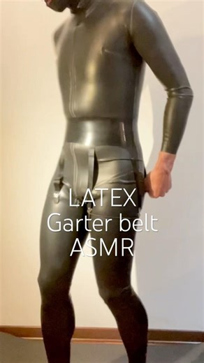 Latex Garter belt ASMR video #latexman #garterbelt #latexfashion #asmrvideo #latexASMR