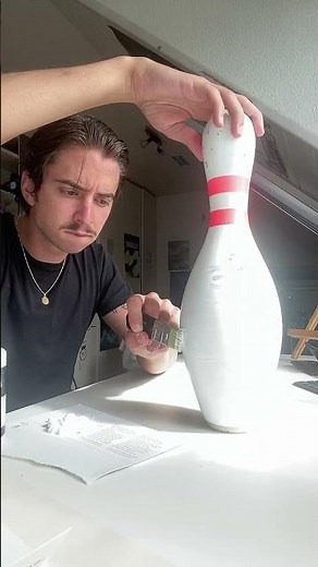 I paint on a bowling pin!? 🎳