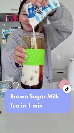 And this brown sugar milk tea with pearls only cost ~$3 and took less than a minute to make with our DIY bubble tea kit. You can make it anytime you're craving it, anywhere and exactly how you like it. #bubbleteakit #bobakit #diybubbletea #brownsugarboba #brownsugarmilktea