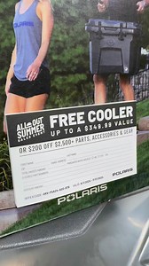 Free Polaris cooler with accessory purchase. DM us for details! | Tri County Honda Yamaha Kawasaki Polaris